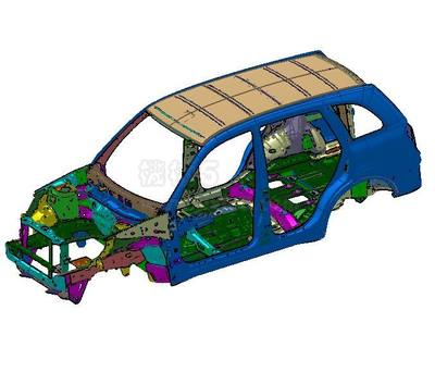SUV車(chē)身總成結(jié)構(gòu)